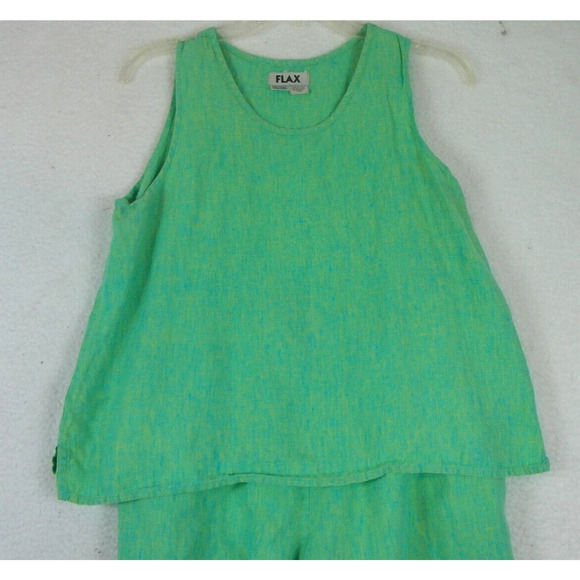 FLAX Jacket, Ankle Pants & 2 Tops Outfit Set 100% Linen Lagenlook size M Womens - Picture 5 of 16